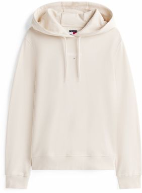 Tommy Jeans Mikina 'ESS'  svetlobéžová / biela