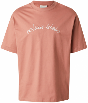 Calvin Klein Jeans Tričko  koralová / biela