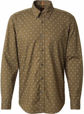 BOSS Košeľa 'Rickert_M'  sivá / olivová / čierna / šedobiela