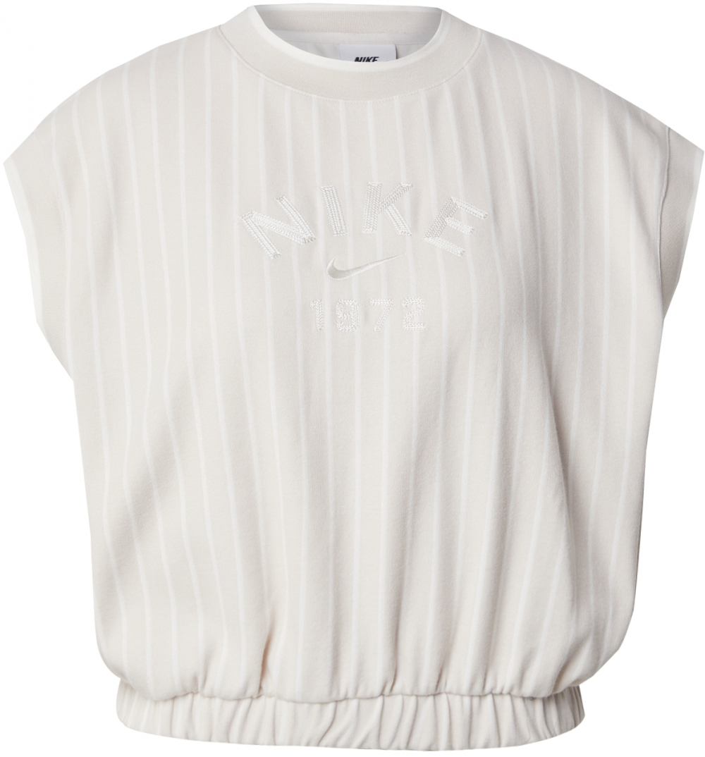 Nike Sportswear Tričko  béžová / šedobiela