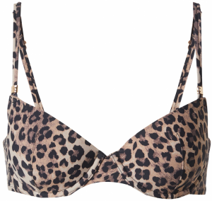 Hunkemöller Bikinový top 'Animalia'  hnedá / brokátová / čierna