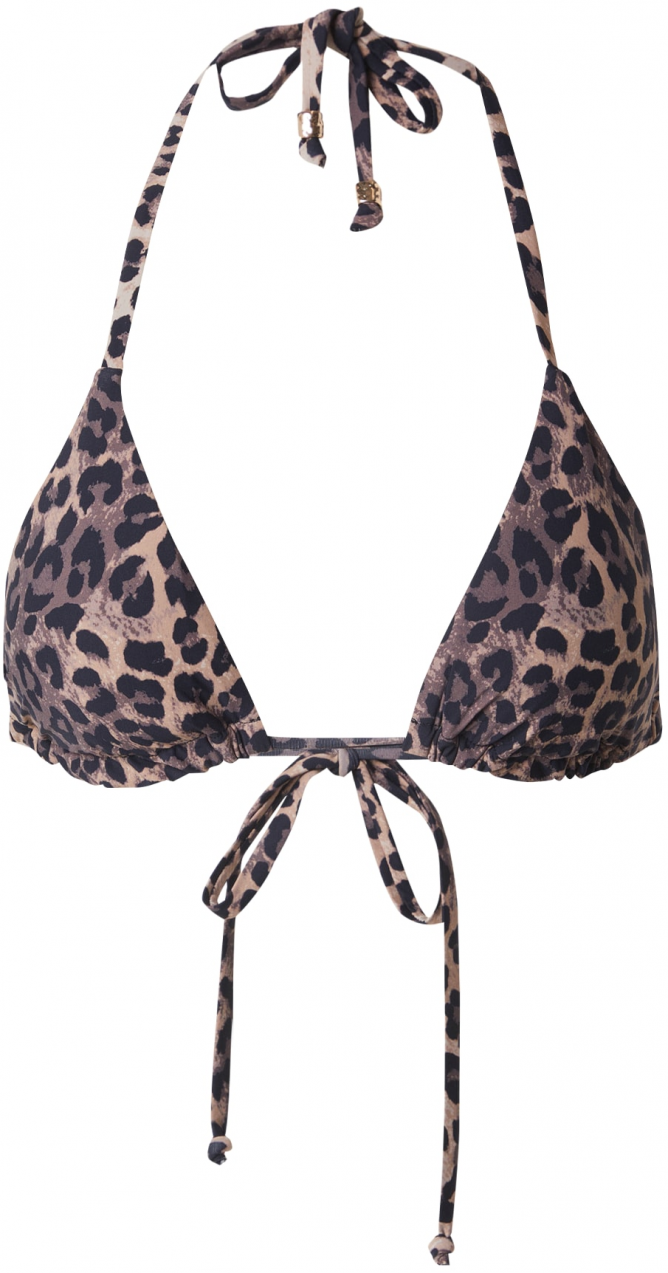 Hunkemöller Bikinový top  hnedá / kapučíno / čierna