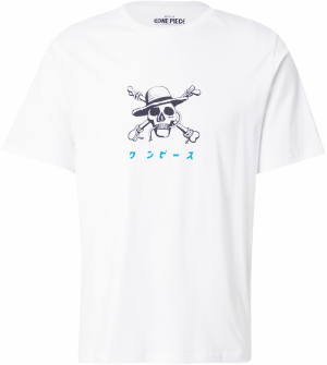 JACK & JONES Tričko 'JORONEPIECE'  azúrová / čierna / biela