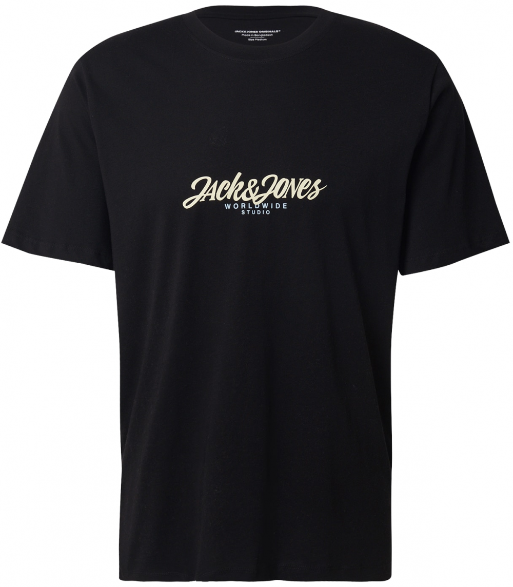 JACK & JONES Tričko  svetlomodrá / čierna / biela