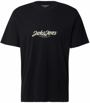JACK & JONES Tričko  svetlomodrá / čierna / biela