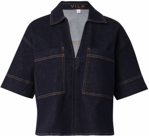 VILA Blúzka 'VILEVA'  modrá denim