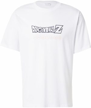JACK & JONES Tričko 'JORDRAGON'  oranžová / čierna / biela