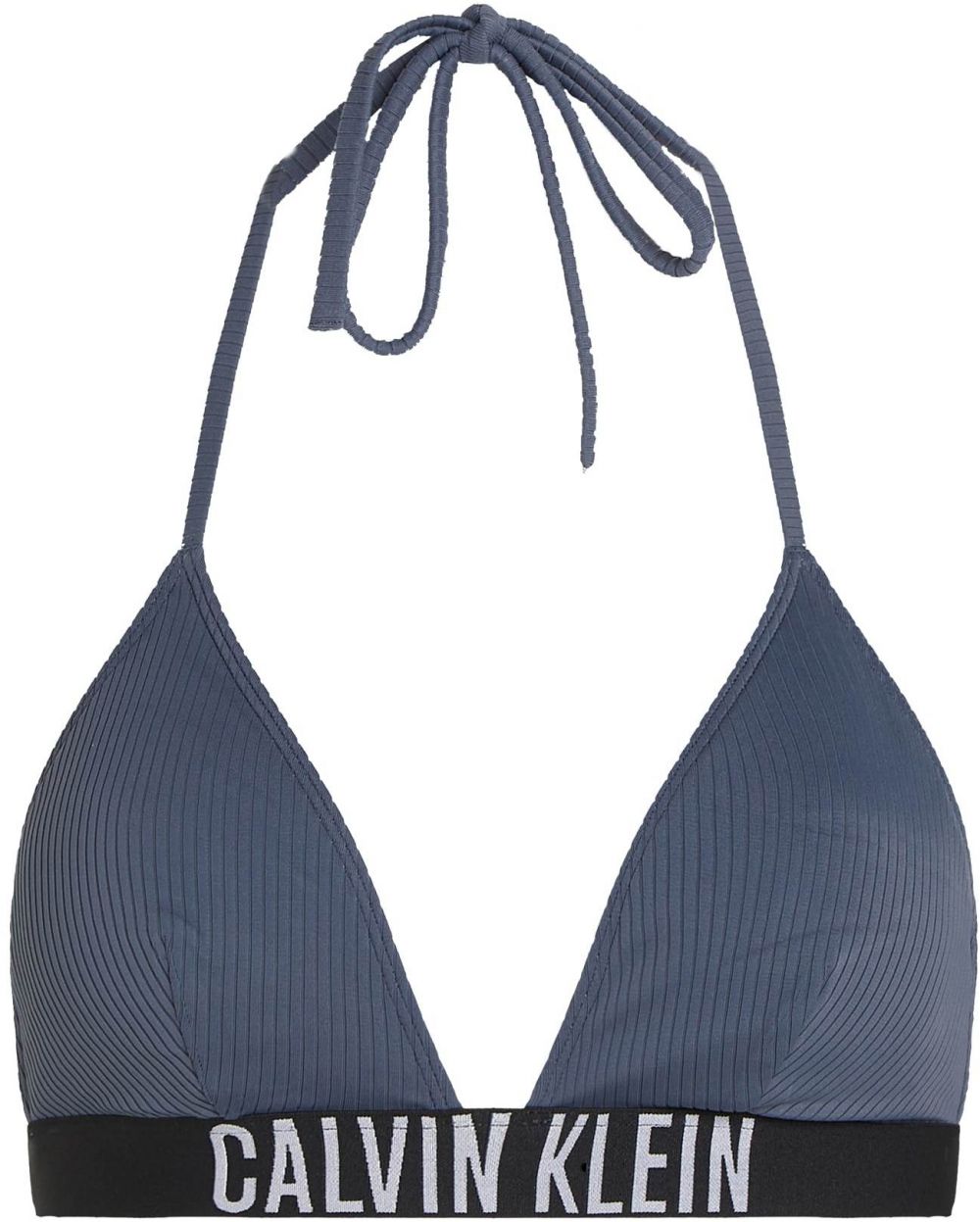 Calvin Klein Swimwear Bikinový top 'Intense Power'  modrosivá / čierna / biela