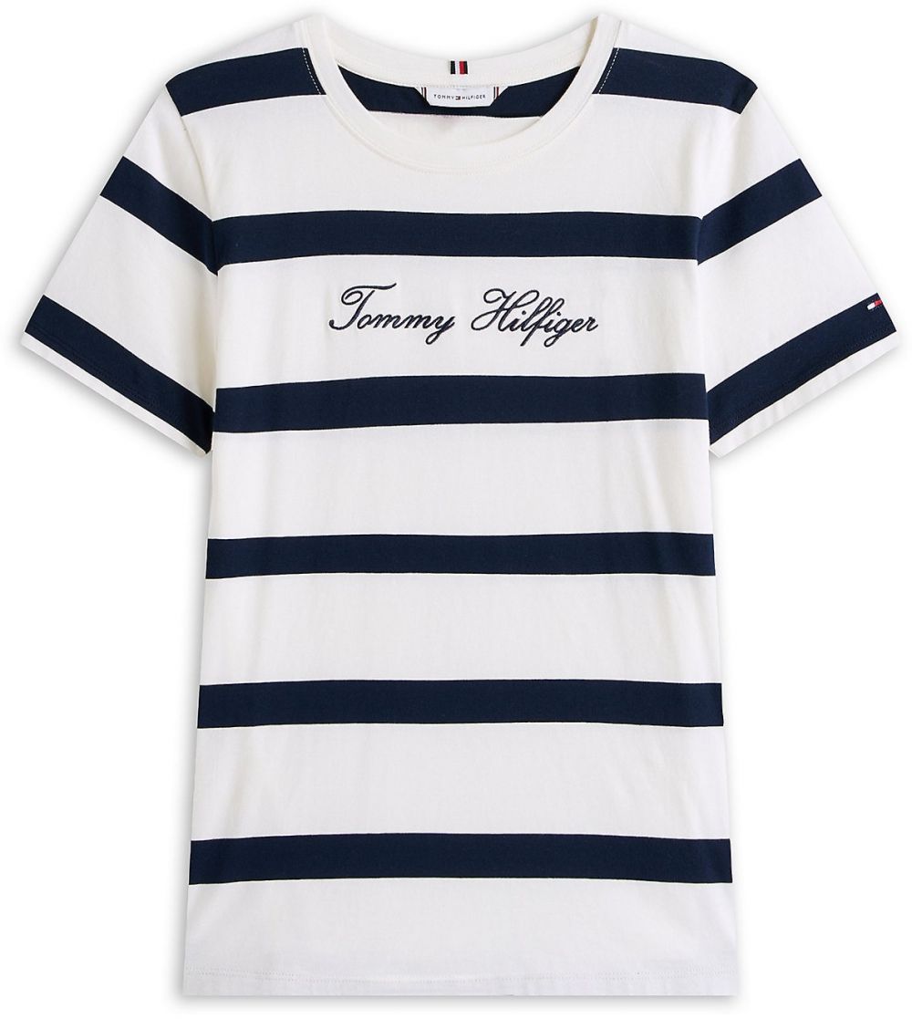 TOMMY HILFIGER Tričko  námornícka modrá / biela