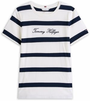 TOMMY HILFIGER Tričko  námornícka modrá / biela