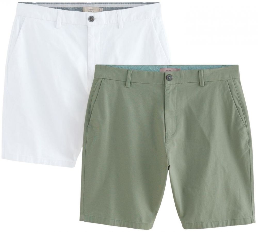 Next Chino nohavice  kaki / biela