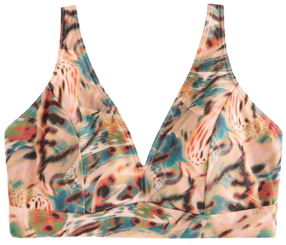 Next Bikinový top  béžová / zelená / červená / čierna