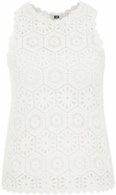 WE Fashion Vyšívaný top  biela