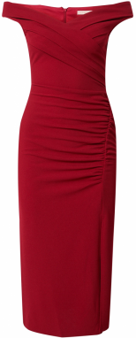 Skirt & Stiletto Kokteilové šaty  vínovo červená