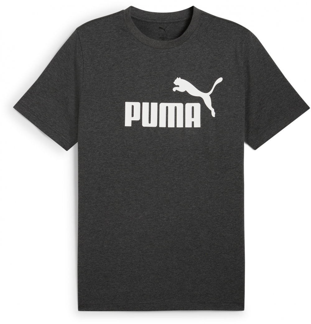 PUMA Funkčné tričko 'ESS No. 1 Heather'  tmavosivá / biela