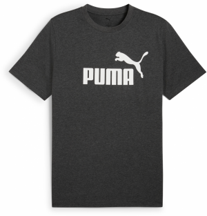 PUMA Funkčné tričko 'ESS No. 1 Heather'  tmavosivá / biela