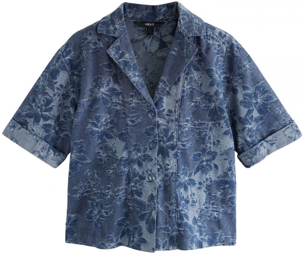 Next Blúzka  modrá denim / tmavomodrá