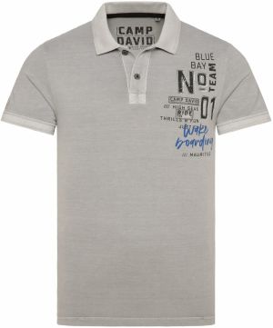 CAMP DAVID Tričko  modrá / sivá / čierna