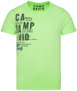 CAMP DAVID Tričko  svetlozelená / čierna