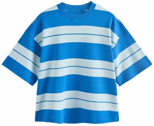 Next Oversize tričko  kráľovská modrá / pastelovo modrá