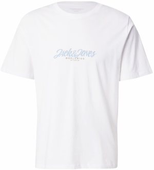 JACK & JONES Tričko  svetlomodrá / biela