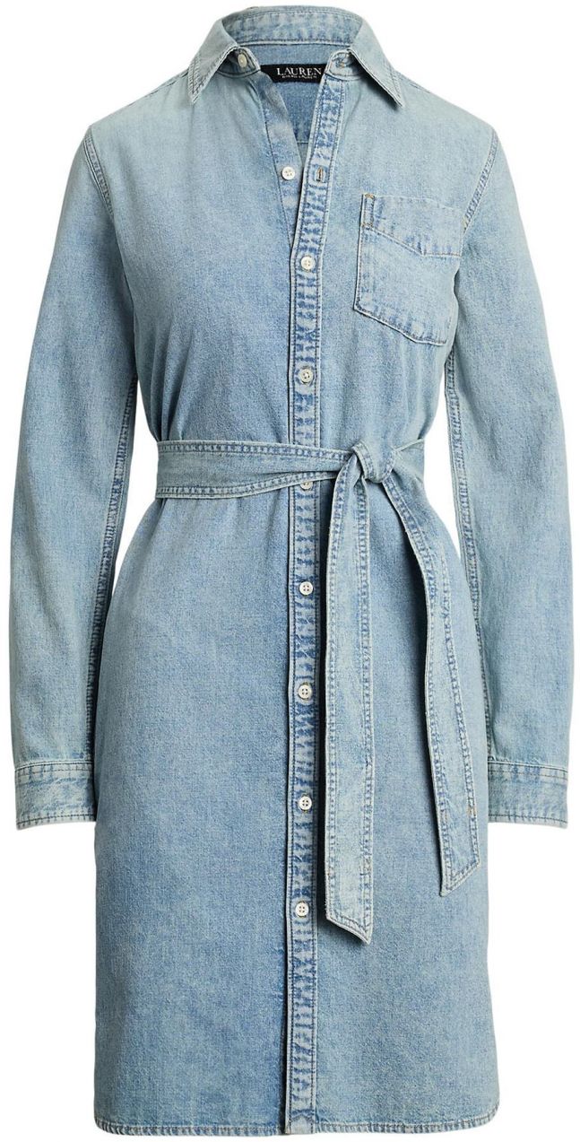 Lauren Ralph Lauren Košeľové šaty  svetlomodrá