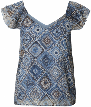 ONLY Blúzka 'ONLASTA'  námornícka modrá / modrá denim / svetlosivá / čierna