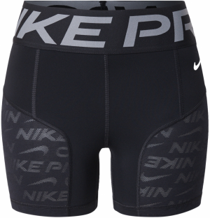 NIKE Športové nohavice  svetlosivá / čierna