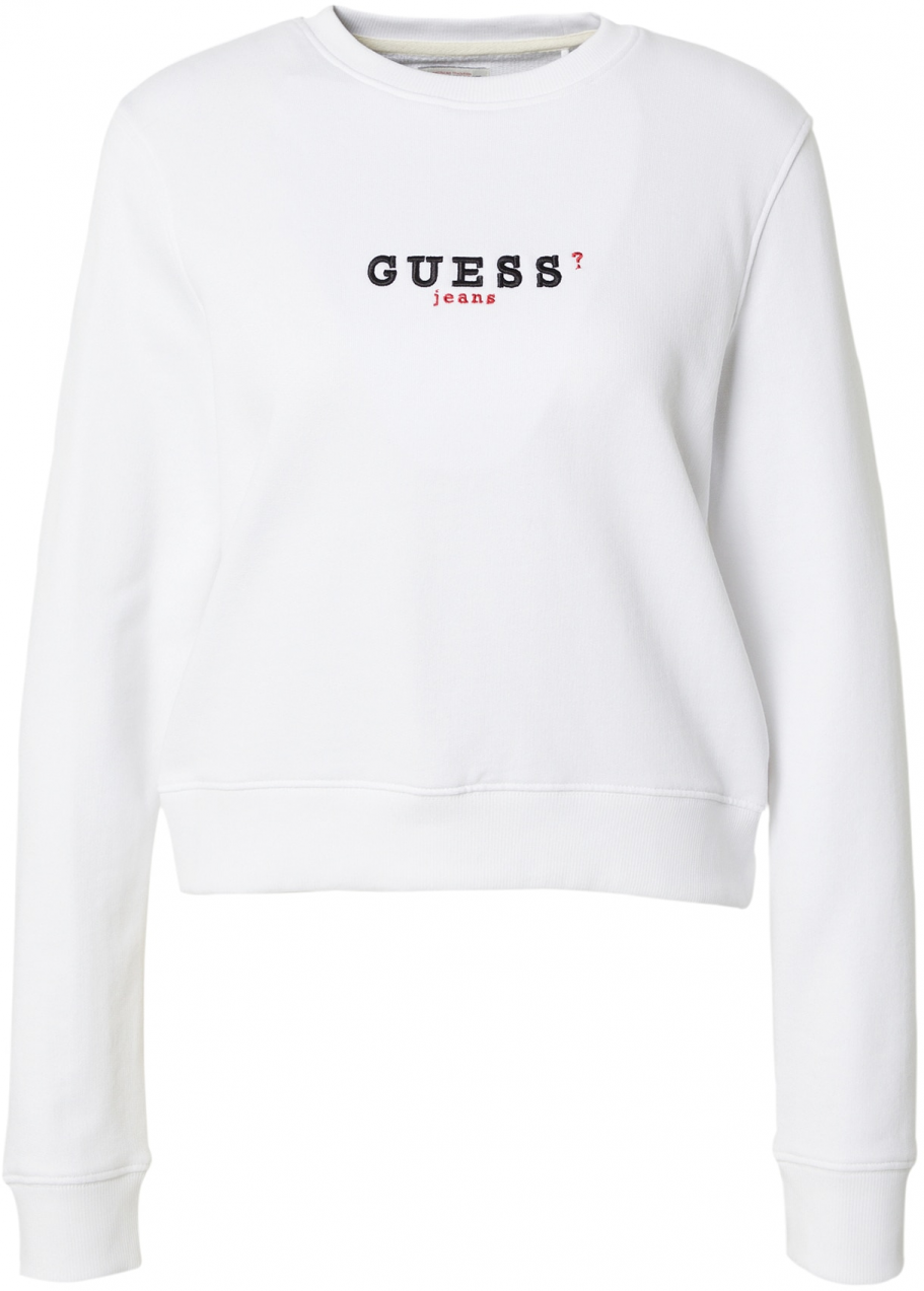 GUESS JEANS Mikina  červená / čierna / biela