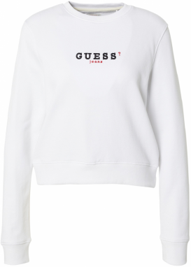 GUESS JEANS Mikina  červená / čierna / biela
