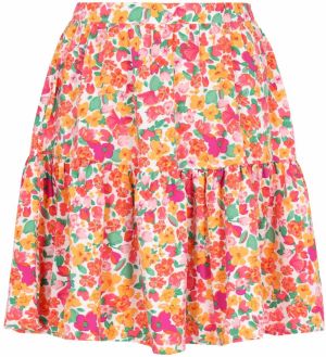 swirly Sukňa 'Fashion Look'  zelená / oranžová / tmavoružová / červená