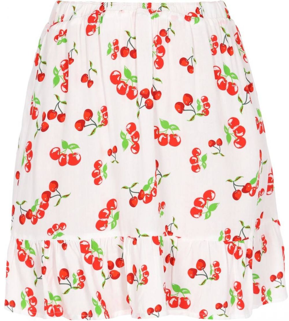 swirly Sukňa 'Young Fashion'  limetová / červená / biela ako vlna