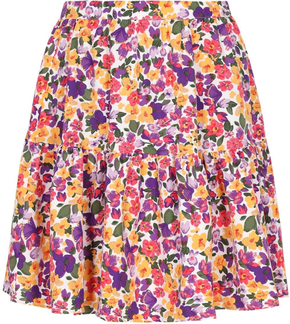 swirly Sukňa 'Fashion Look'  karí / tmavofialová / malinová / biela