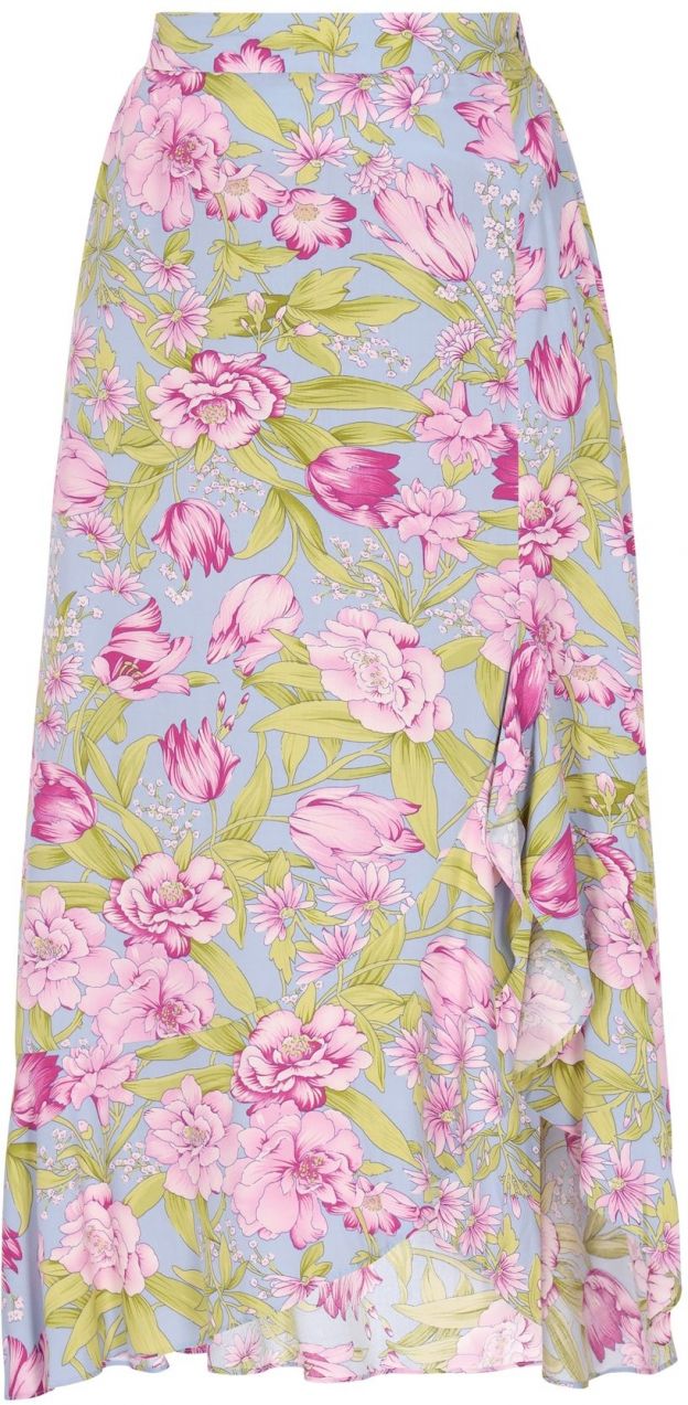 FELIPA Sukňa  pastelovo modrá / trstinová / fuksia / ružová