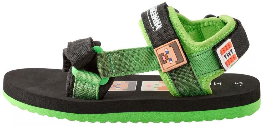 Next Otvorená obuv 'Minecraft'  zelená / čierna