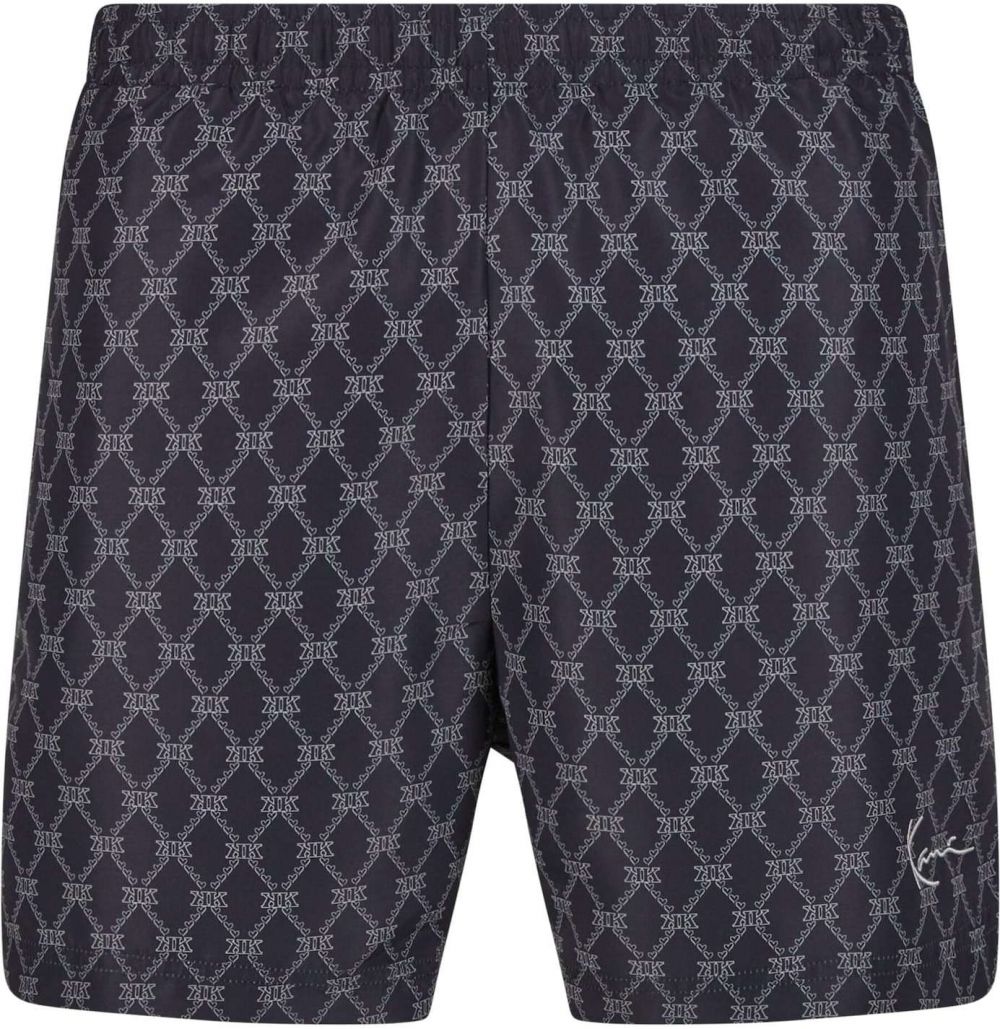 Karl Kani Plavky 'KM251-041-1 Signature Monogram Aop'  tmavomodrá / biela