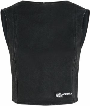 KARL LAGERFELD JEANS Top  čierny denim