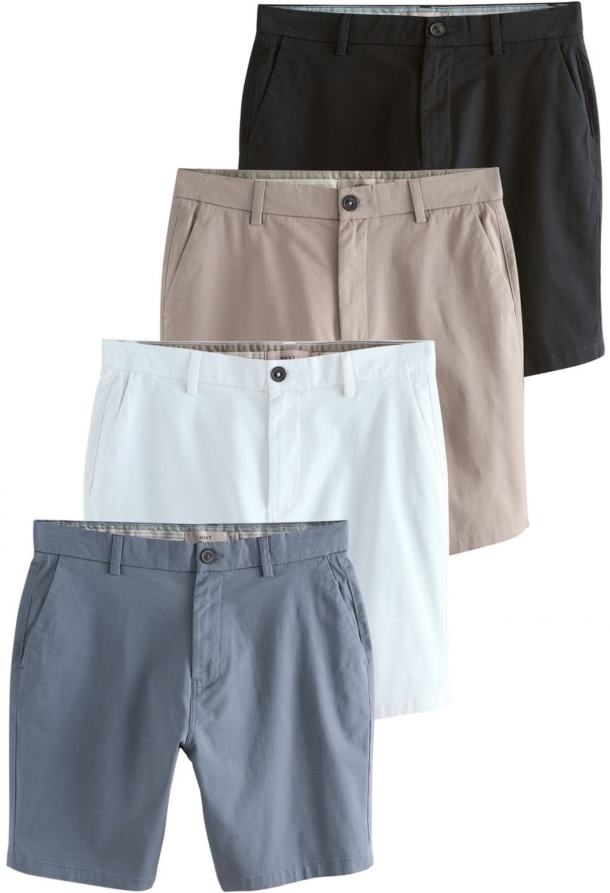Next Chino nohavice  tmavobéžová / zafírová / čierna / biela