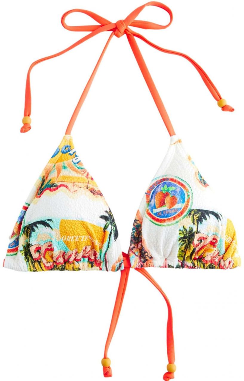 Next Bikinový top  krémová / vodová / šafránová / tmavozelená