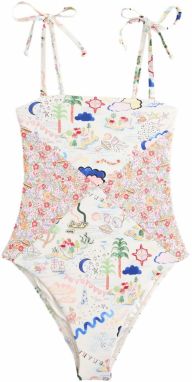 Next Jednodielne plavky 'Cath Kidston'  modrá / medová / mätová / ružová