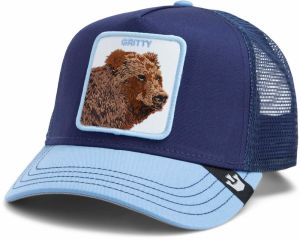 GOORIN Bros. Čiapka 'The Gritty Bear'  svetlomodrá / tmavomodrá / hnedá / biela