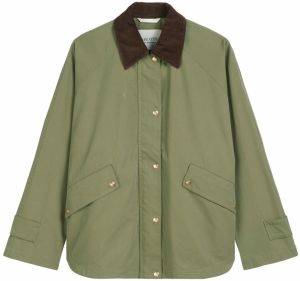 Marc O'Polo Prechodná bunda 'Vintage-Vibe'  hnedá / zelená