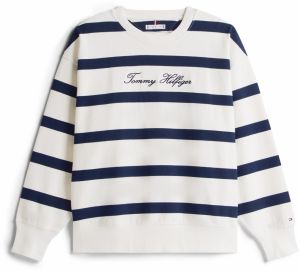 Tommy Hilfiger Curve Mikina  námornícka modrá / biela