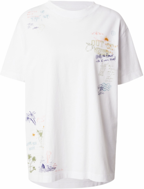Abercrombie & Fitch Tričko  tmavomodrá / olivová / oranžová / biela