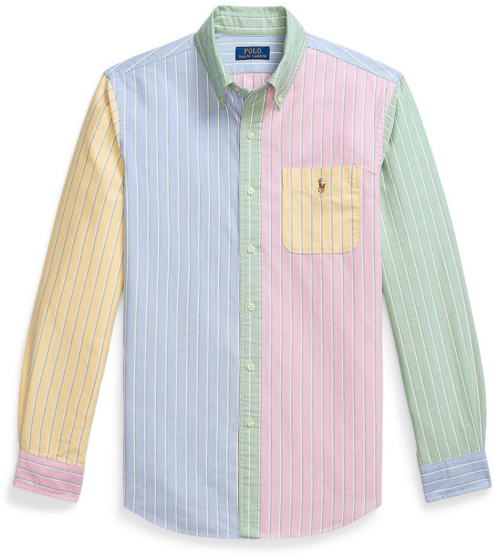 Polo Ralph Lauren Košeľa 'CLASSIC'  svetlomodrá / žltá / jablková / ružová