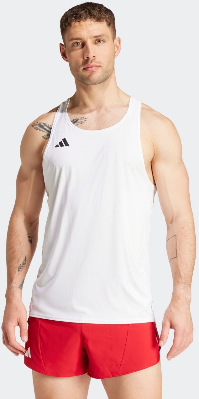 ADIDAS PERFORMANCE Funkčné tričko 'Adizero Essentials'  čierna / biela