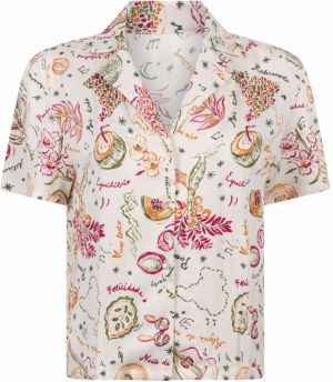 Hunkemöller Tričká na spanie 'Samba'  olivová / oranžová / krvavo červená / biela