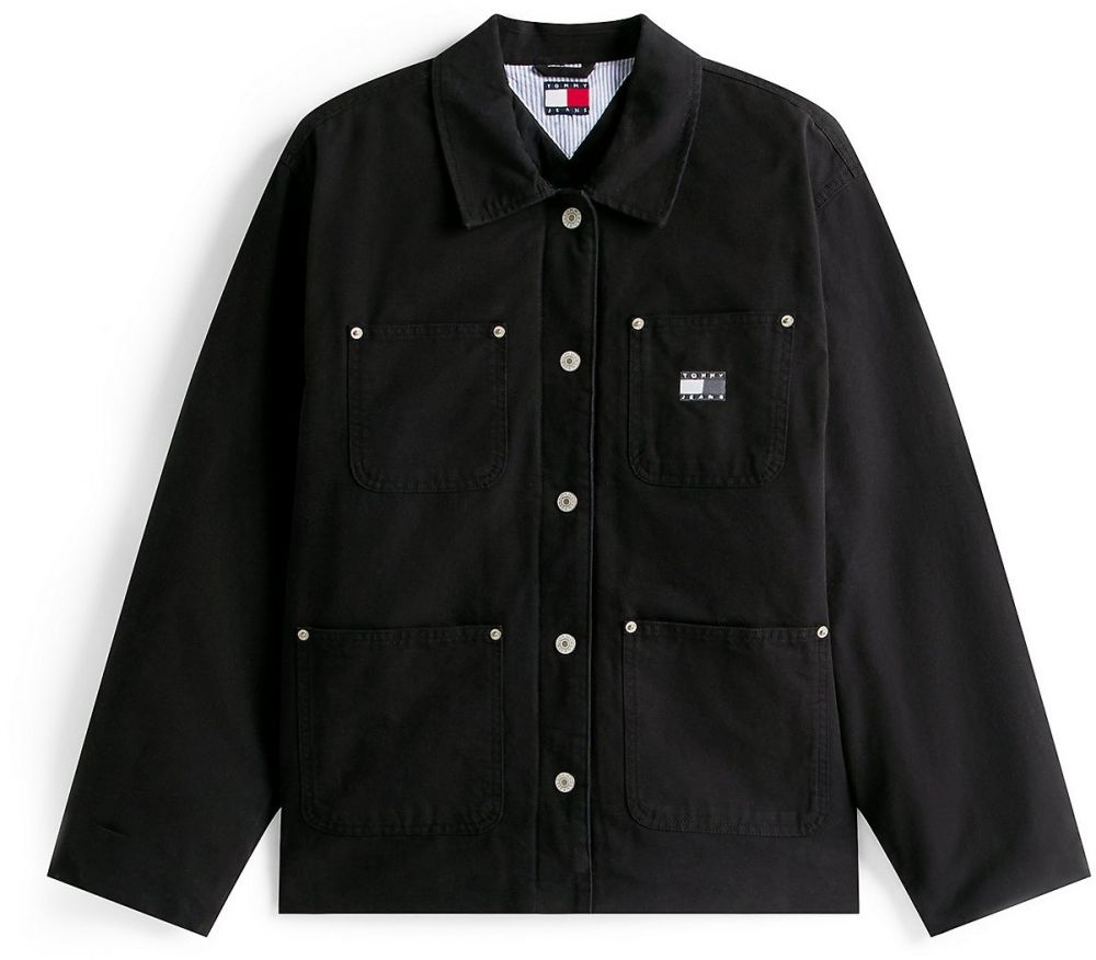 Tommy Jeans Prechodná bunda  čierny denim