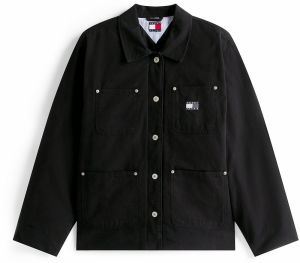 Tommy Jeans Prechodná bunda  čierny denim