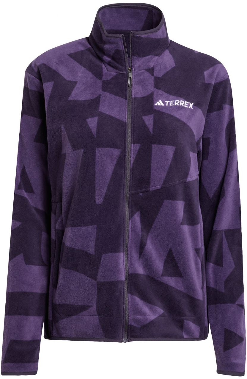 ADIDAS TERREX Funkčná flisová bunda  černicová / tmavofialová / biela